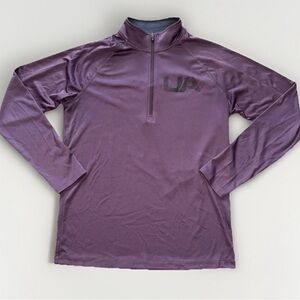 Men’s Under Armour Heat Gear Purple Quarter-Zip Pullover